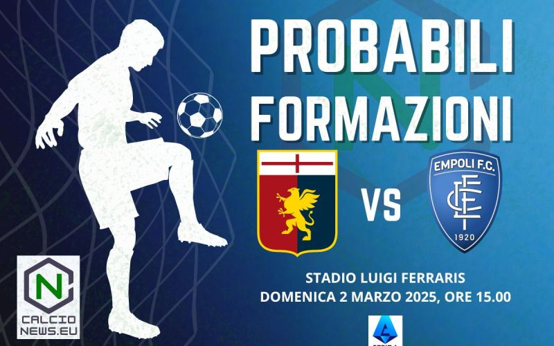 Serie A, Genoa Empoli: le probabili formazioni