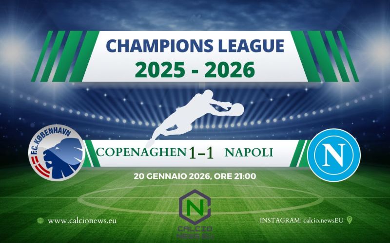 Champions League, Copenaghen-Napoli 1-1: McTominay non basta, pari che serve a poco