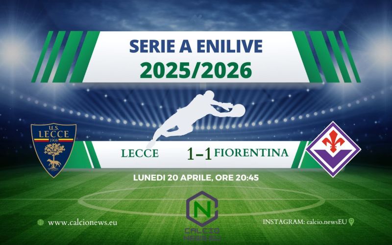 Primo gol di Harrison: Lecce e Fiorentina si spartiscono la posta
