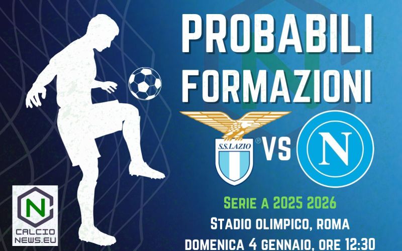 Serie A, le probabili formazioni di Lazio-Napoli